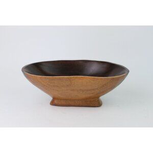 Handcrafted Vintage Wood Bowl Belize 2013 Hand-Carved Artisan Piece Decorative 8